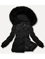 Černá dámská bunda typu pro přechodné období model 21248451 - J.STYLE Černá dámská bunda typu pro přechodné období model 21248451 - J.STYLE