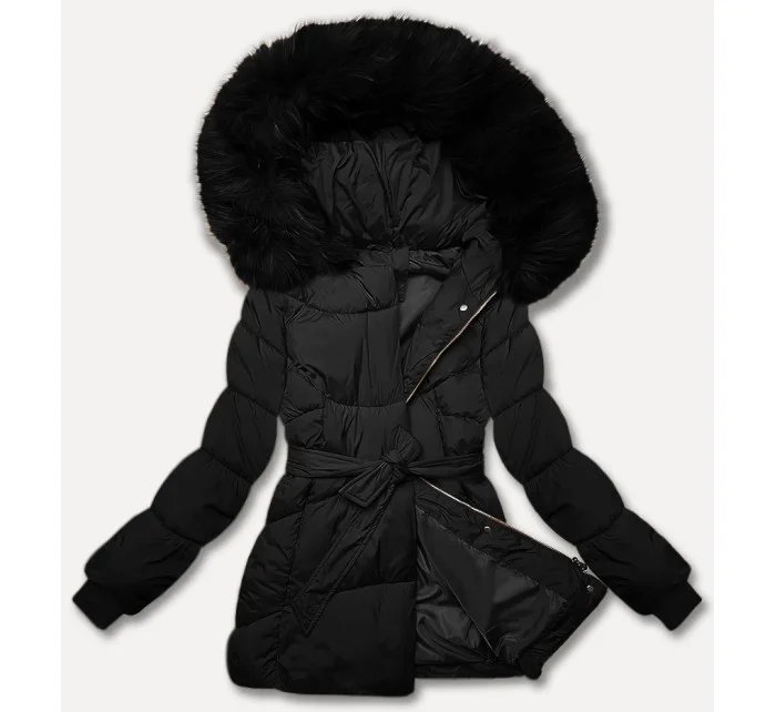 Černá dámská bunda typu pro přechodné období model 21248451 - J.STYLE Černá dámská bunda typu pro přechodné období model 21248451 - J.STYLE