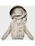 Dámska tenká bunda s krátkou podšívkou Glakate light beige (LU98017#)