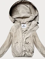 Dámska tenká bunda s krátkou podšívkou Glakate light beige (LU98017#)