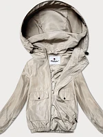 Dámska tenká bunda s krátkou podšívkou Glakate light beige (LU98017#)