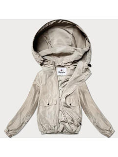 Dámska tenká bunda s krátkou podšívkou Glakate light beige (LU98017#)