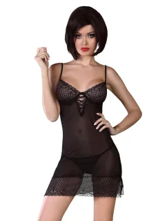 Erotická košieľka Florizel black - LivCo CORSETTI FASHION