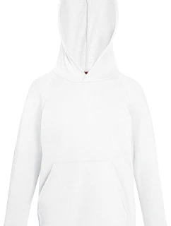 Fruit of the Loom Kids Lightweight Hooded Sweat Detská mikina s kapucňou 16.2009 biela
