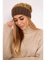 Milano fleecová čiapka K203 yellow melange+brown