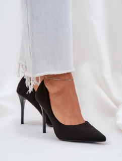 Klasyczne Szpilki Z Eko Zamszu Czarne Navinda