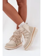 Damskie Botki Trapery Na Platformie Jasnobeżowe Liorae Damskie Botki Trapery Na Platformie Jasnobeżowe Liorae