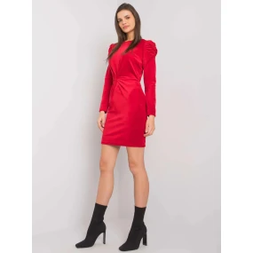 Dámske semišové šaty WN SK H614.34X červené - Rue Paris