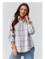 Košeľa s dlhým rukávom model 224092 Makadamia Košeľa s dlhým rukávom model 224092 Makadamia