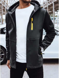 Pánská softshellová bunda s kapucí šedá Dstreet model 21970267 - FashionStreet