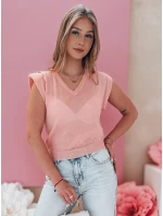 Dámská halenka krátká světle růžová Dstreet model 21985793 - FashionStreet