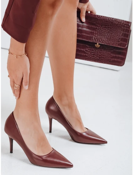 Dámské vínové boty Dstreet model 21992214 - FashionStreet