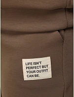 Dámsky viskózový set s motýlikom a šortkami hnedý FashionStreet AY1194 Dámsky viskózový set s motýlikom a šortkami hnedý FashionStreet AY1194