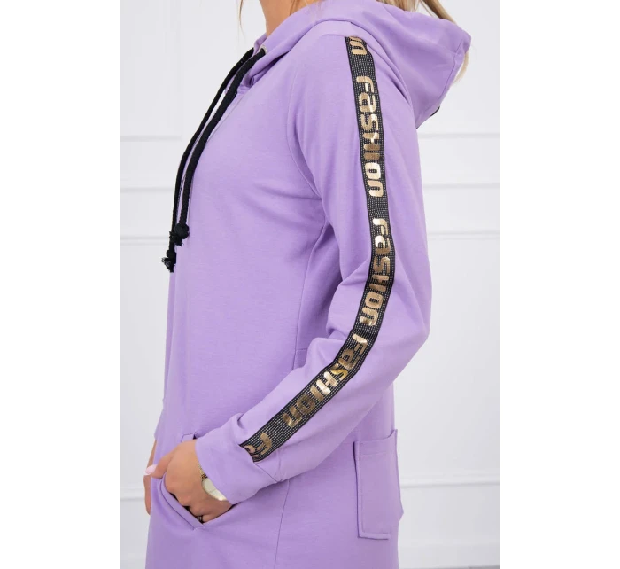 Mikina se zipem na zádech tmavě fialová