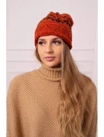 Dámska čiapka Kira K374 červená+čierna