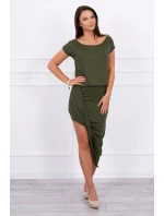 Asymetrické khaki šaty Asymetrické khaki šaty