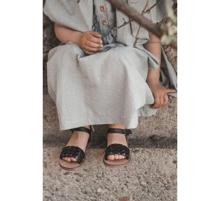 Dětské Pletené Sandály Černé model 21555318 - Boto