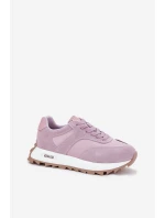 Semišové Sneakersy Na Platformě Dámské Big Star model 21694489 HIPOLY SYSTEM Fialové - Big Star Shoes Semišové Sneakersy Na Platformě Dámské Big Star model 21694489 HIPOLY SYSTEM Fialové - Big Star Shoes