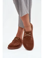 Półbuty Damskie Typu Barefoot Z Naturalnego Zamszu Zazoo 327 Brązowe