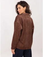 Košeľa D50061J11078A3 tmavohnedá