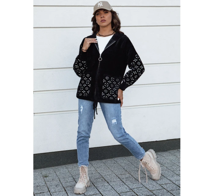 Dámská přechodná bunda z alpaky černá model 21977404 - Dstreet