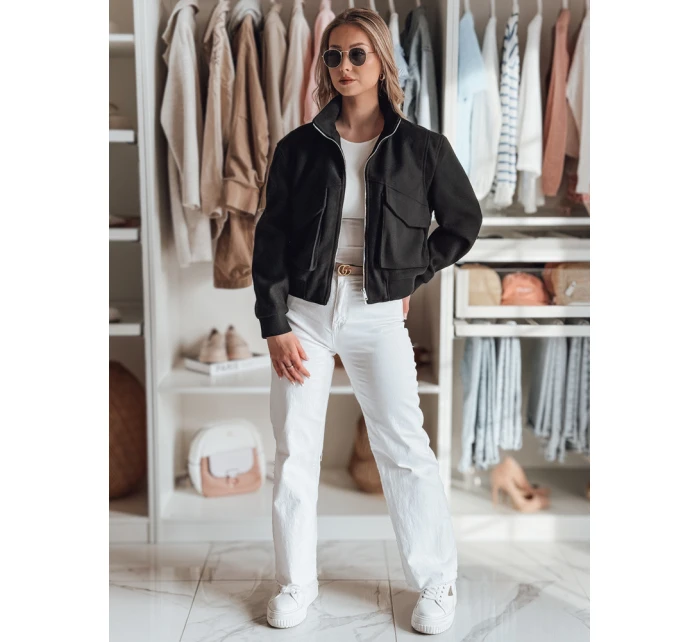 Dámská přechodná oversize bunda bomber černá Dstreet model 21983323 - FashionStreet