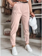 Dámské kalhoty chinos s páskem růžové Dstreet model 21986500 - FashionStreet