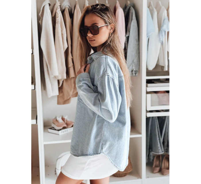 Dámska nadrozmerná džínsová bunda BLUEDIVA modrá FashionStreet TY4900
