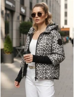 Dámská přechodná bunda s leopardím vzorem, bílá Dstreet model 21995910 - FashionStreet