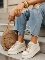 FashionStreet béžové dámske tenisky ZY1414
