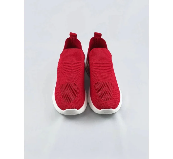 Červené dámske nazúvacie športové topánky (LDH886)