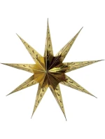 DEKORÁCIA PAPIEROVÁ HVIEZDICA Š.45 CM 9 ZLATÉ RÁMY detské