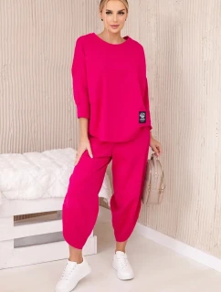 Súprava nových teplákov Punto fuchsiovej farby