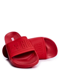 Klapki Męskie Big Star Gumowe Czerwone DD174689