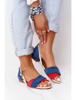 Kožené Sandály  Tmavě model 21551975 - Maciejka