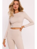 Žebrovaný top s dlouhými rukávy model 20515091 - Moe Žebrovaný top s dlouhými rukávy model 20515091 - Moe