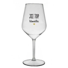 JSI TOP KÁMOŠKA - čirá nerozbitná sklenice na víno 470 ml