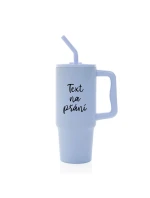 TEXT NA PŘÁNÍ - světle modrý cestovní termohrnek 900 ml