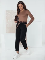 Dámské kalhoty v jedné velikosti s páskem černé Dstreet model 21981958 - FashionStreet