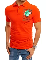 FashionStreet koralové polo tričko s potlačou PX0368