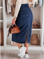 Dámska džínsová maxi sukňa s rozparkom BLUEVIC modrá FashionStreet CY0486 Dámska džínsová maxi sukňa s rozparkom BLUEVIC modrá FashionStreet CY0486