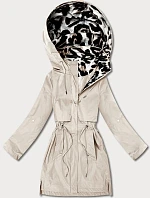 Bunda Goodlookin s rebrovaným lemom biela-panther (B8521-26)