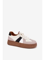 Dámské tenisky na platformě béžové model 21702556 - Boto Dámské tenisky na platformě béžové model 21702556 - Boto