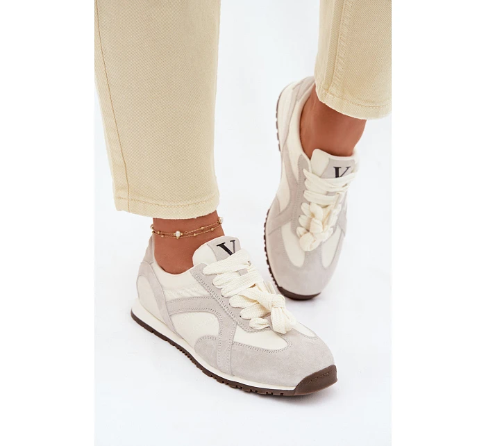 Semišové Dámské Tenisky model 22073044 Šedé - VINCEZA