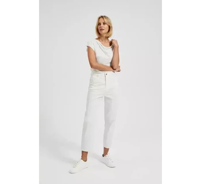 Dámske džínsy JE-4300 off-white - Moodo