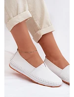 Kožené dámské polobotky model 22064256 bílé - S.Barski