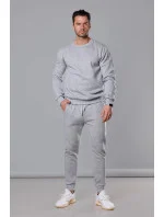 Světle šedá pánská mikina s kulatým výstřihem model 18258847 - J.STYLE