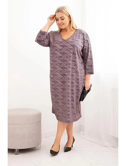 Dámské šaty z model 21725293 Plus Size s výstřihem do V fango - K-Fashion