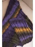 Dámsky vlnený komínový šál KN20 fialový