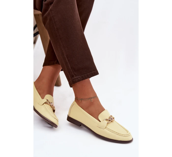 Dámské mokasíny s ozdobným detailem Žluté Rosynne